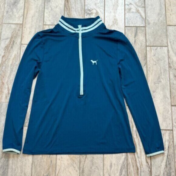 NEW Pink by Victoria's Secret women's large 3/4 zip long sleeve MSRP $80 - Picture 1 of 5